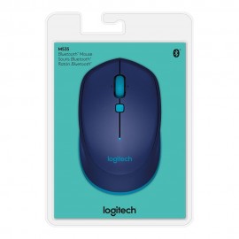 Mouse Logitech Azul Bluetooth Sem Fio - M535