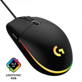 Mouse Gamer Logitech G203 PRODIGY 8000 DPI RGB Preto