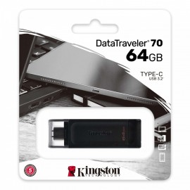 Pen Drive USB-C 3.2 Kingston DT70-64GB DataTraveler 70 USB-C 3.2 Gen 1
